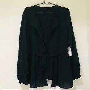 Fashion To Figure Faux Jacket Top Size 1X